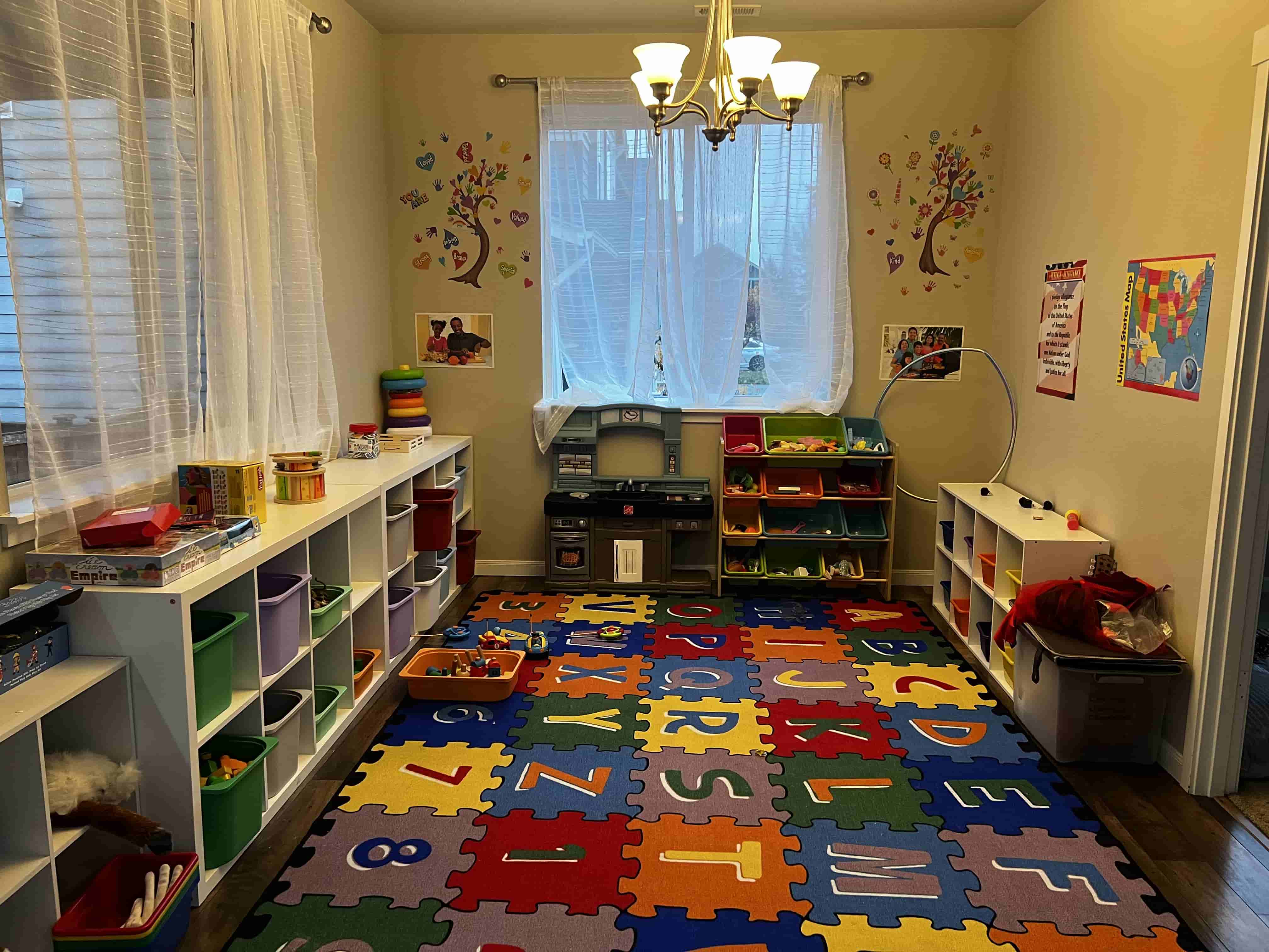 Happy children learning